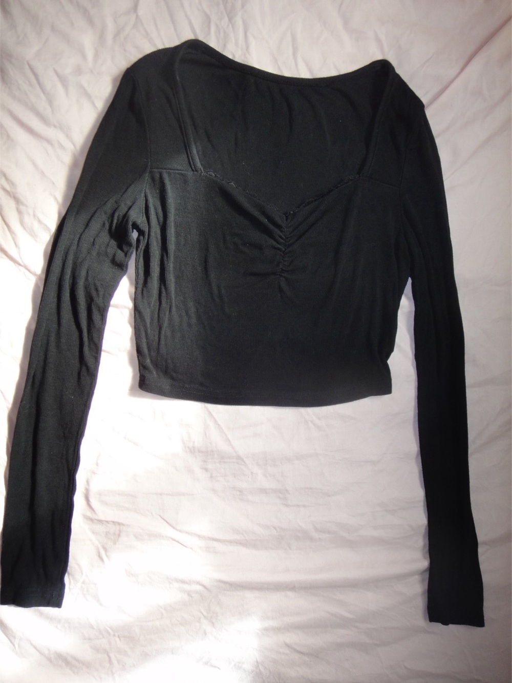 Black SweetHeart Long Sleeve Top